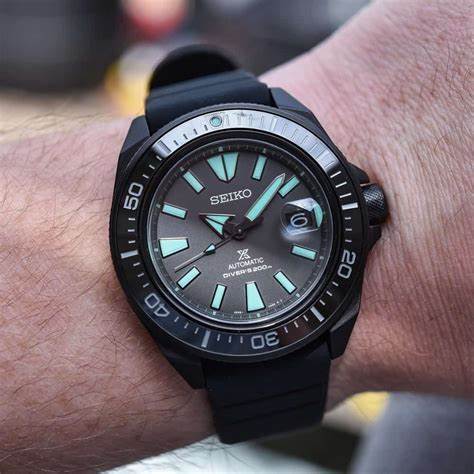 Reloj de buceo automático para hombre Seiko Prospex SRPH97K1 - Black Series 'King Samurai' Limited Edition, esfera negra, correa de silicona