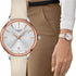 Orologio Tissot Odaci-T Donna - Quadrante argento, lunetta in PVD oro rosa, cinturino in pelle color crema