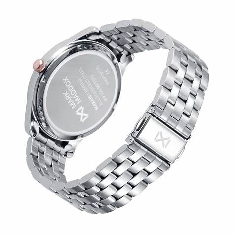 Mark Maddox HM0142-17 Men's Analog Watch - Grey Dial, Two-Tone Stainless Steel Bracelet