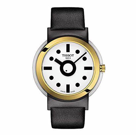 Tissot Heritage Memphis Gent Men's Watch - White Dial, Two-Tone PVD Case, Black Synthetic Strap