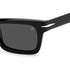 David Beckham DB 7134/S 807-1V 56 Men's Sunglasses - Black Acetate Frame, Blue Gradient Lenses