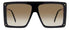 Carrera CA UNICA/SE 807/86 60 Women's Sunglasses - Black Frame, Brown Gradient Lenses