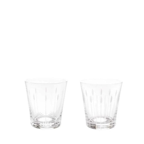 Lalique Lotus Set 2 Dew Tumblers Buds and Blossoms 30 cl