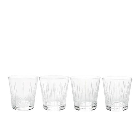 Lalique Lotus Set of 4 Tumblers