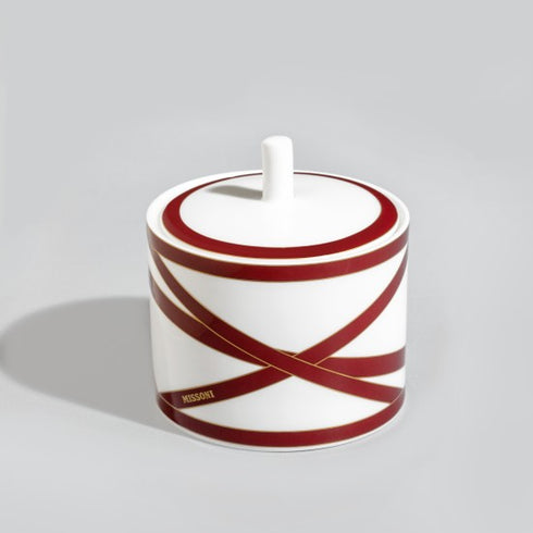 Missoni Nastri Bordeaux Sugar Pot