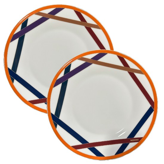 Missoni Nastri Multicolor Set 2 Piatto da pranzo 27,5 cm