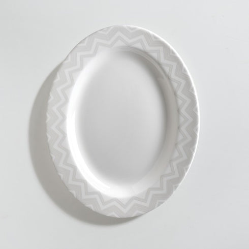 Missoni Zig Zag White Oval Dish 36 cm