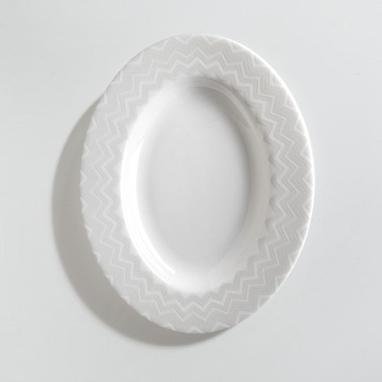 Missoni Zig Zag White Pickle Dish 23 cm