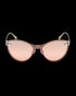 Omega OM0022-H 0018U Women's Cat Eye Sunglasses – Shiny Rhodium Frame, Pink Lenses