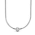 Pandora 590742HV-42 Sterling Silver Snake Chain Necklace with Round Clasp, 42 cm