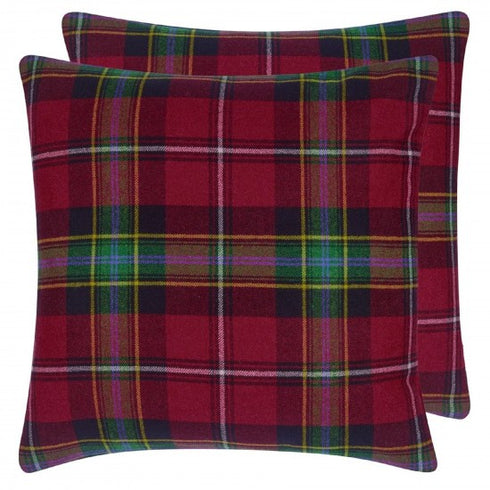 Ralph Lauren Dunmore Plaid Currant Cushion