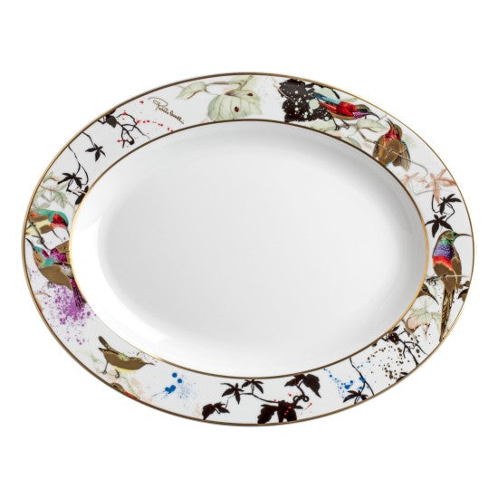 Roberto Cavalli Garden's Birds Oval Plate 36 cm