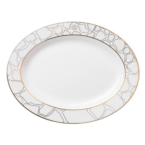 Roberto Cavalli Giraffa Oval Plate 36 cm