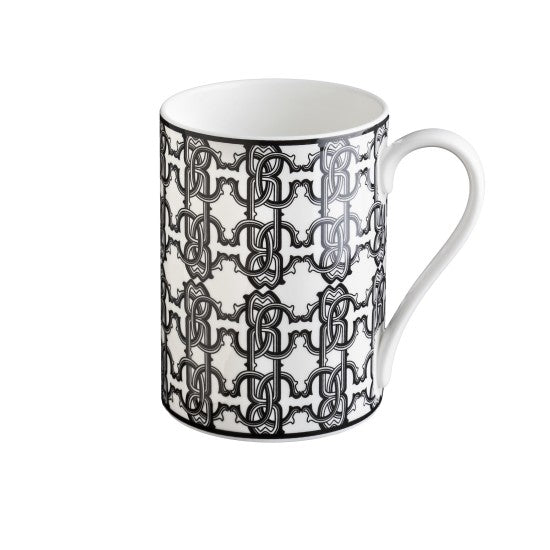 Roberto Cavalli Monogram Black Mug 370cc