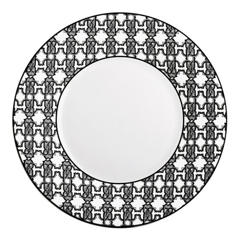 Roberto Cavalli Monogram Black Set 2 Dinner Plate 27,5 cm