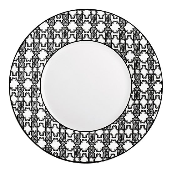 Roberto Cavalli Monogram Black Set 2 Dinner Plate 27,5 cm