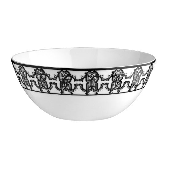 Roberto Cavalli Monogram Black Set 6 Soup Bowl