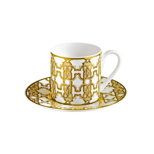 Roberto Cavalli Monogram Gold Set 6 Coffee Cup