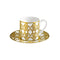 Roberto Cavalli Monogram Gold Set 6 Coffee Cup