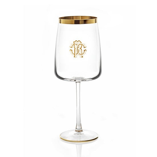 Roberto Cavalli New Monogram Gold Set 2 Water Goblet