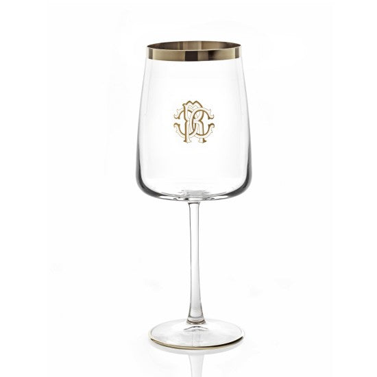 Roberto Cavalli New Monogram Platin Set 2 Water Goblet