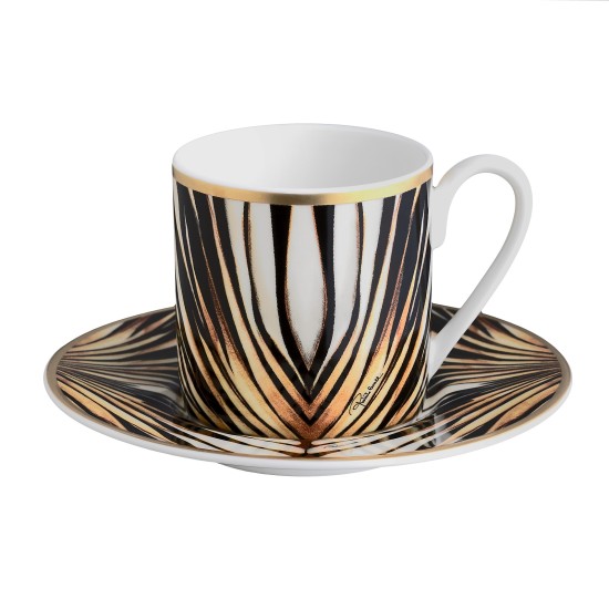 Roberto Cavalli Ray of Gold Set 6 Kaffeetassen