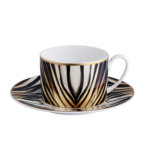 Roberto Cavalli Ray of Gold Set 6 Tea Cup