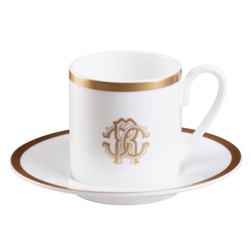 Roberto Cavalli Silk Gold Set 2 Coffee Cup