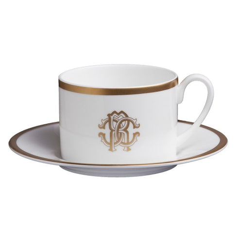 Roberto Cavalli Silk Gold Set 2 Tea Cup