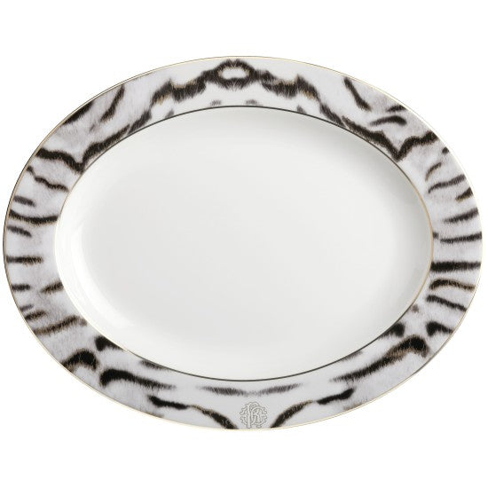 Roberto Cavalli Tiger Oval Plate 36 cm