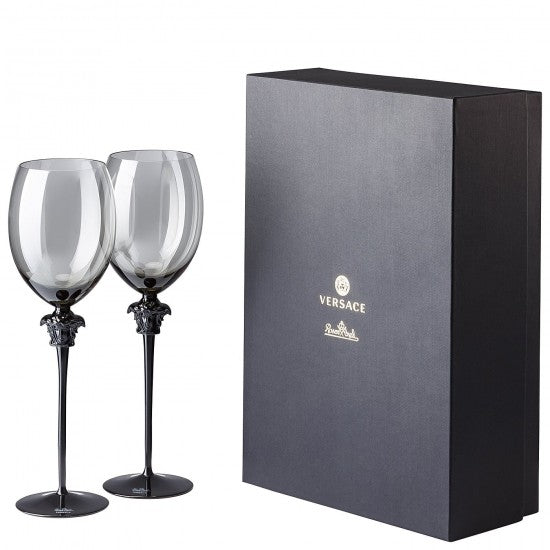 Rosenthal Versace Medusa Lumière Haze Red Wine Goblet