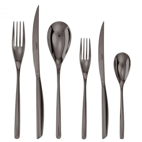 Sambonet Bamboo Cutlery Set x12 Mirror PVD Black