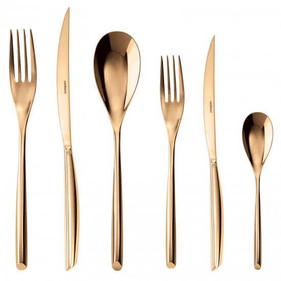 Sambonet Bamboo Cutlery Set x12 Mirror PVD Copper