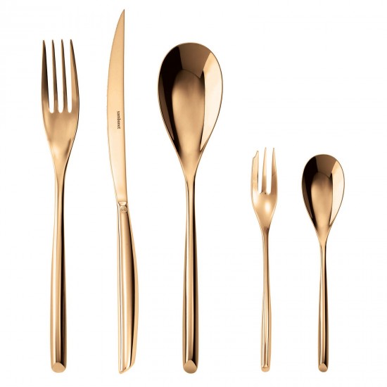 Sambonet Bamboo Cutlery Set x6 Mirror PVD Copper - T1