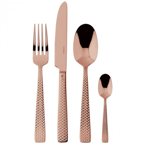 Sambonet Cortina Cutlery Set x6 Mirror PVD Copper