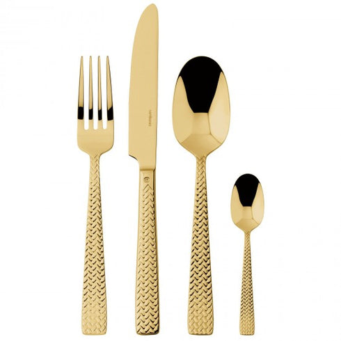 Sambonet Cortina Cutlery Set x6 Mirror PVD Gold