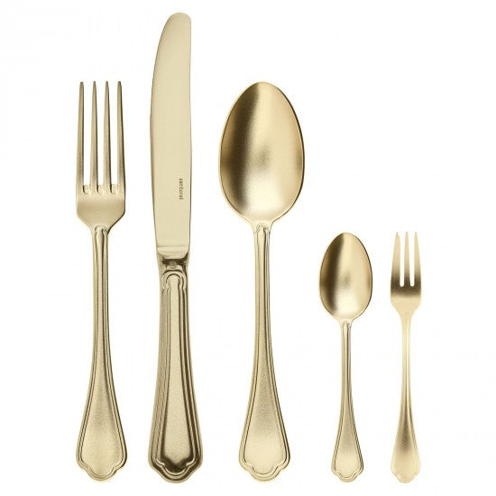 Sambonet Filet Toiras Cutlery Set x6 Diamond White Gold - T1