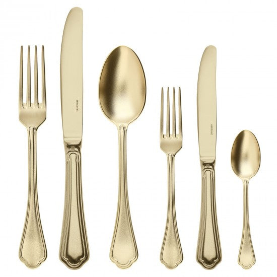 Sambonet Filet Toiras Cutlery Set x6 Diamond White Gold - T2