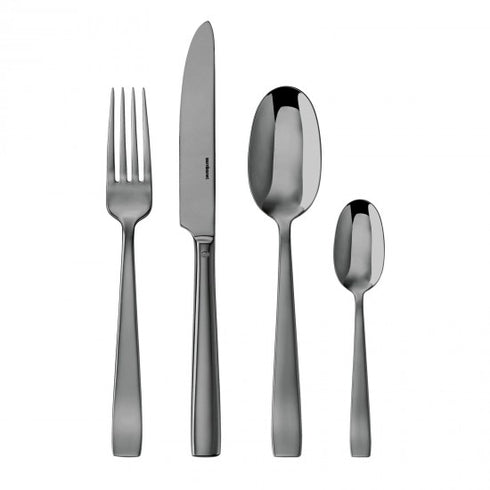 Sambonet Flat Cutlery Set x6 Mirror PVD Black