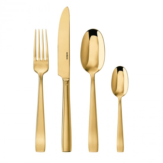 Set di posate piatte Sambonet x6 oro PVD a specchio