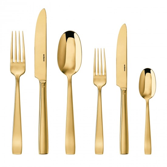 Set di posate piatte Sambonet x6 oro PVD a specchio - T2