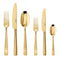 Sambonet Flat Cutlery Set x6 Mirror PVD Gold - T2