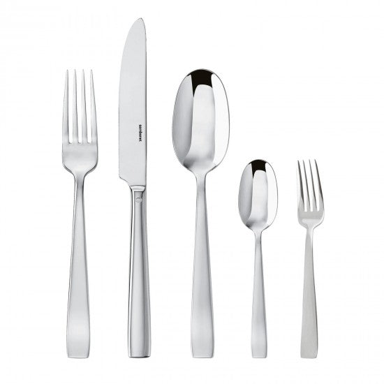 Sambonet Flat Cutlery Set x6 Mirror Steel - T1