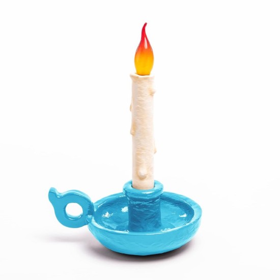 Seletti Bugia Lamp Light Blue Rechargeable