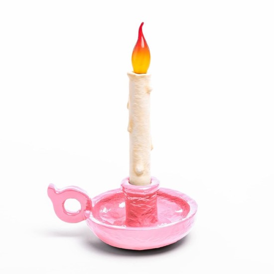 Seletti Bugia Lamp Light Pink Rechargeable