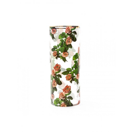 Seletti Toiletpaper Glass Vase Roses