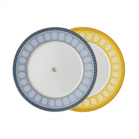 Swarovski x Rosenthal Signum Azure and Jonquil Set of 2 breakfast plates