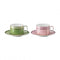 Swarovski x Rosenthal Signum Fern and Rose Tea cup set 2 pieces