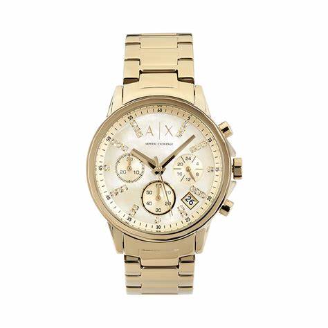 Armani Exchange AX4327 Women's Chronograph Gold-Tone Stainless Steel Watch