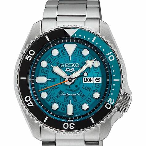 Seiko 5 Sports SRPJ45K1 Men's Automatic Watch, Blue Skeleton Dial, Stainless Steel Bracelet